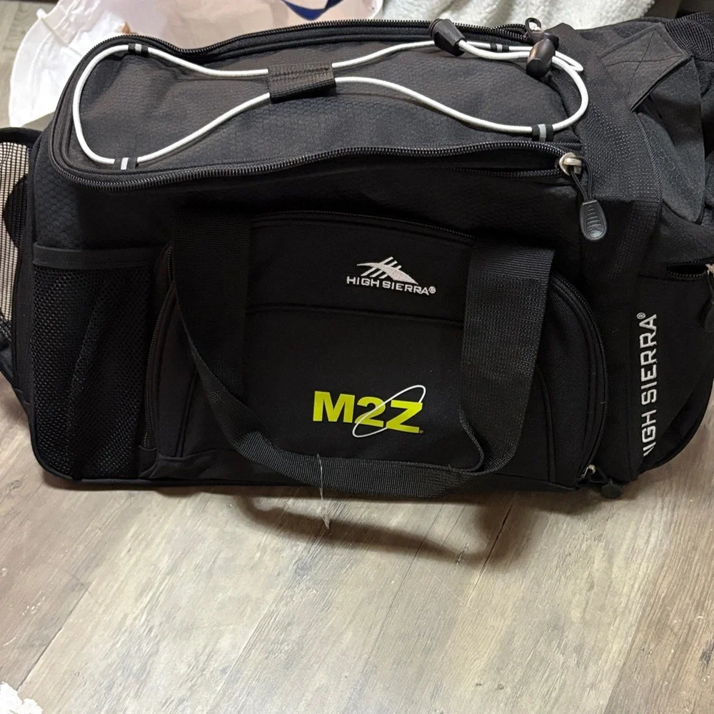 High Sierra Black and Yellow M22 Travel Duffel